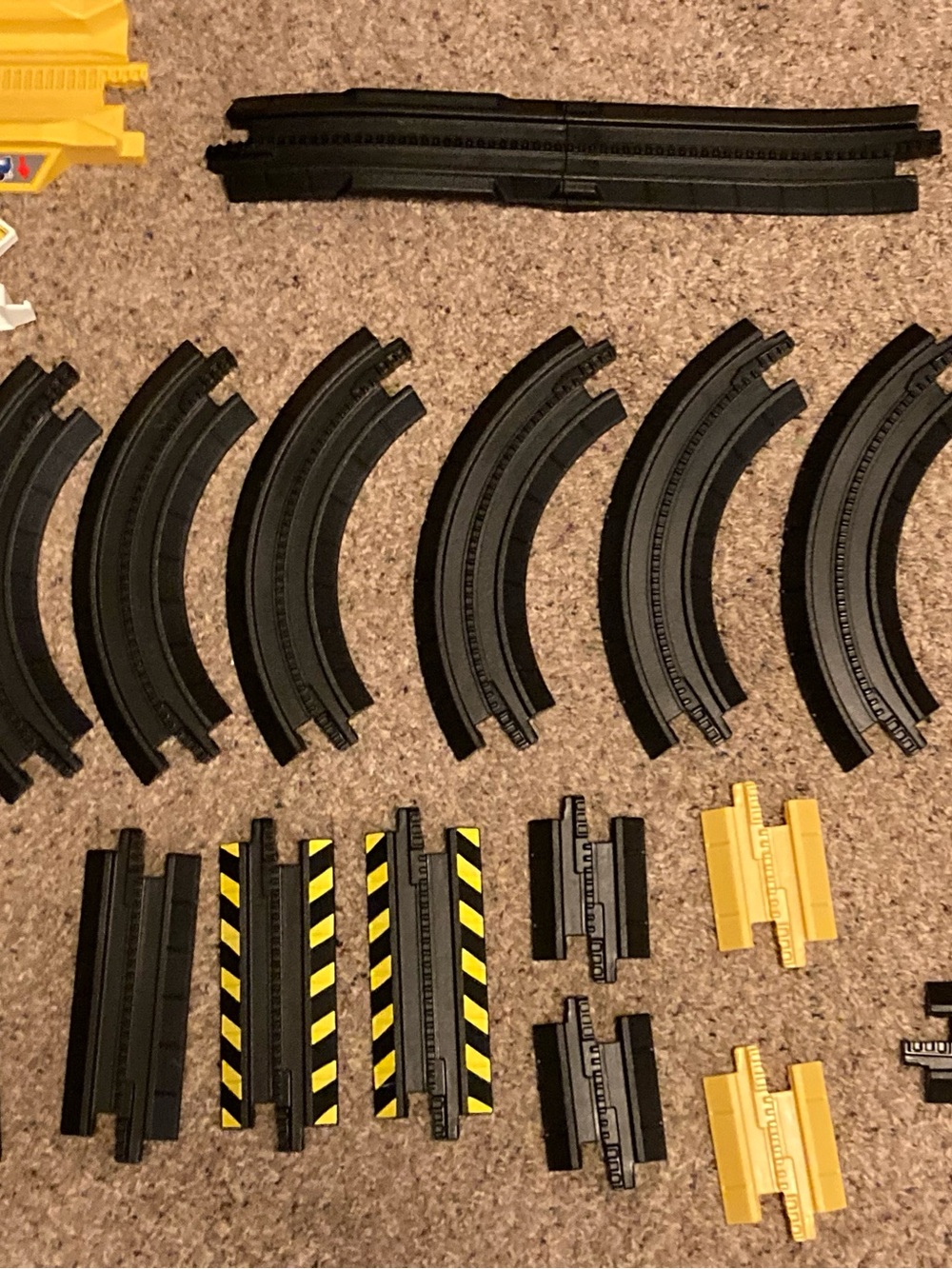 Geo Trax Track Train Curves, Straights, Guardrails, Signs Set  Plastic